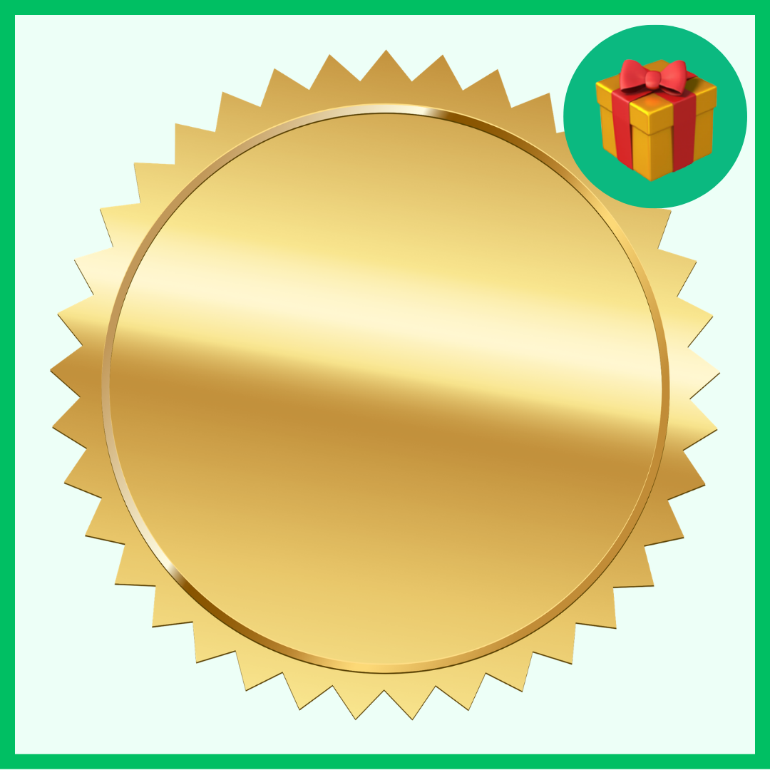 FREE GIFT: 50 Golden Seal Stickers