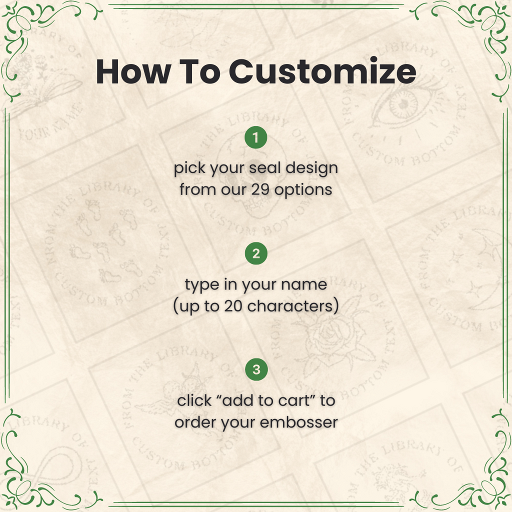 Custom Book Embosser The Whispering Pages